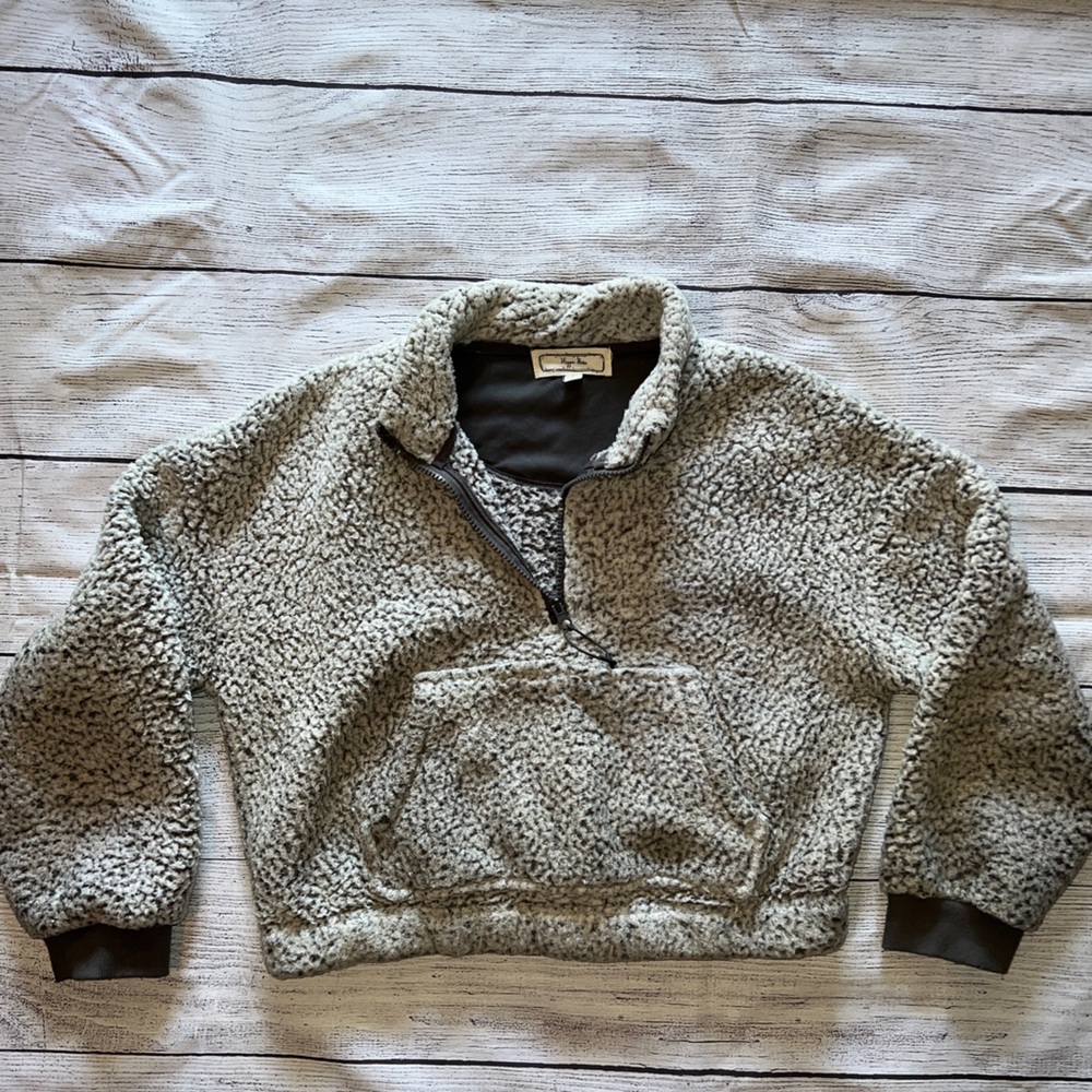 Sherpa pullover jacket